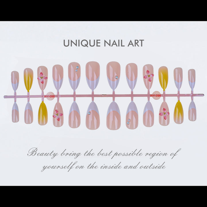 Elegant Press-On Nail Art Set Bowlift