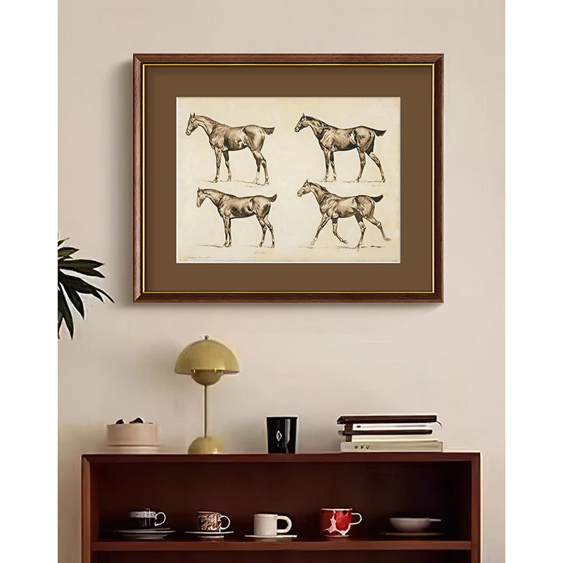 Framed Wooden Landscape Art