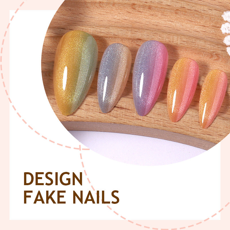 Creative nail set with shimmering ombre effects Bowlift
