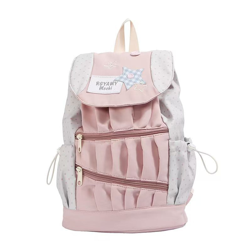 Stylish Gingham Patterned Backpack Bowlift