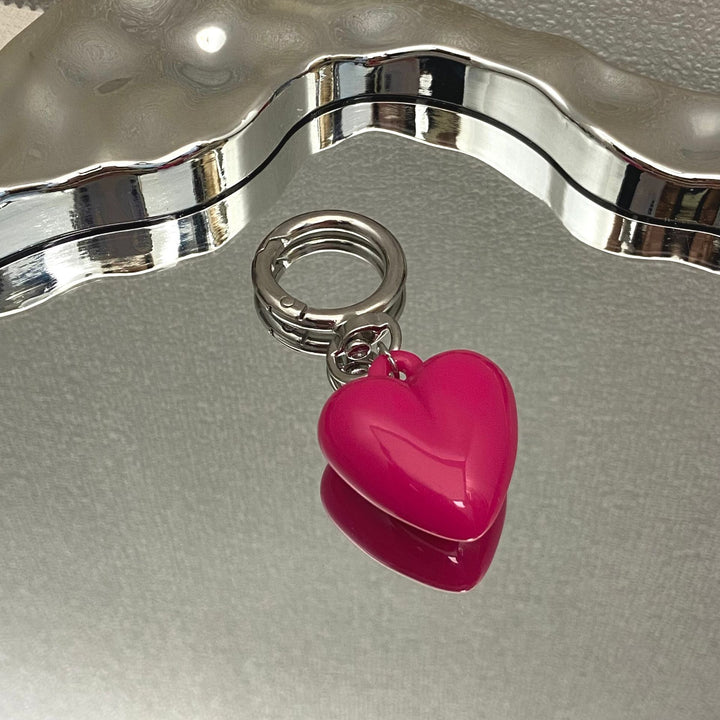 Heart-Shaped Charm Keychain Bowlift