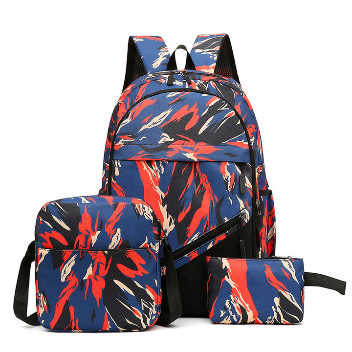 Fashionable backpack set with multiple compartments Bowlift