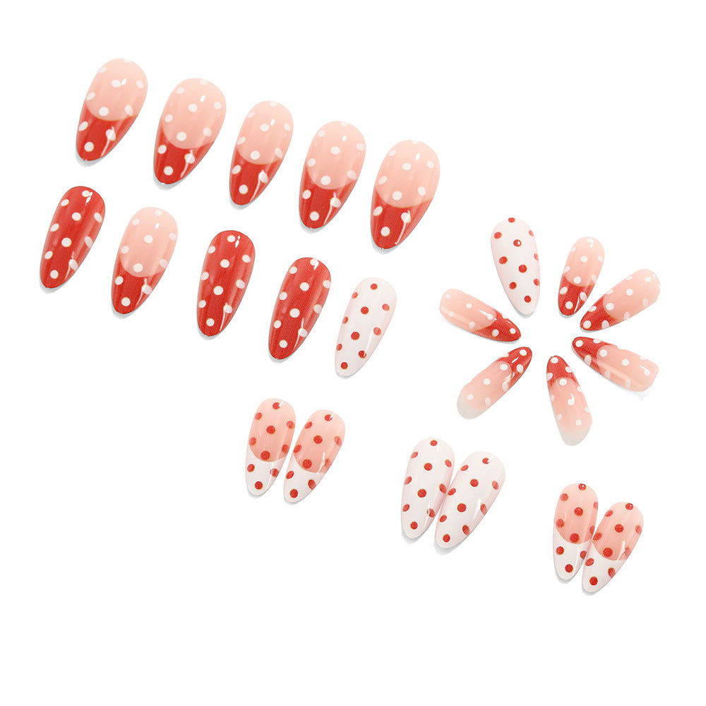 Artificial nails with dots Bowlift