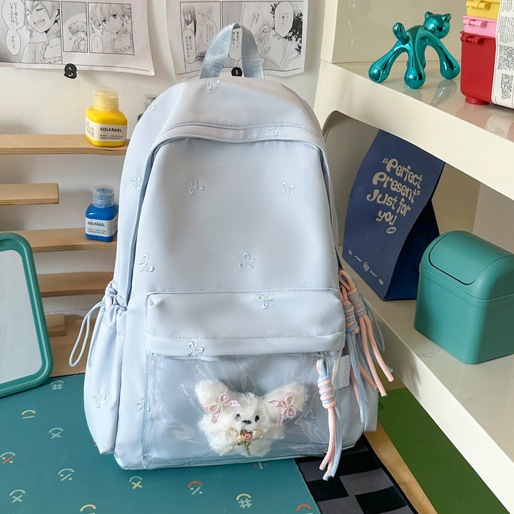 Cute Transparent Pocket Backpack