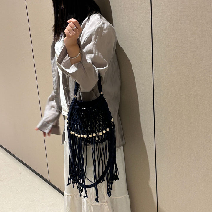 Artisanal macramé shoulder bag Bowlift