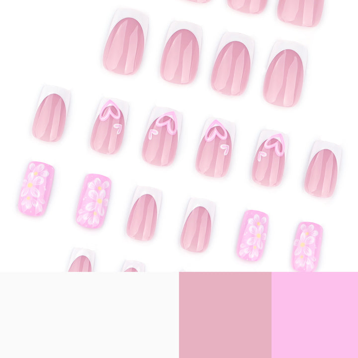 Premium Nail Design with Floral Motifs Bowlift