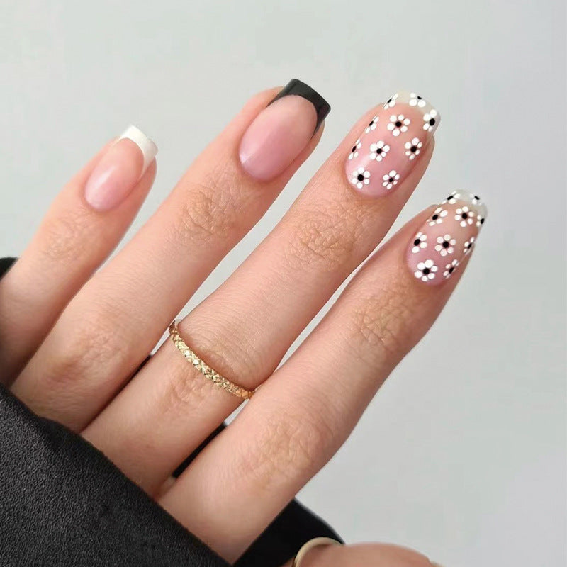 Artful Nail Art with Flower Design Bowlift