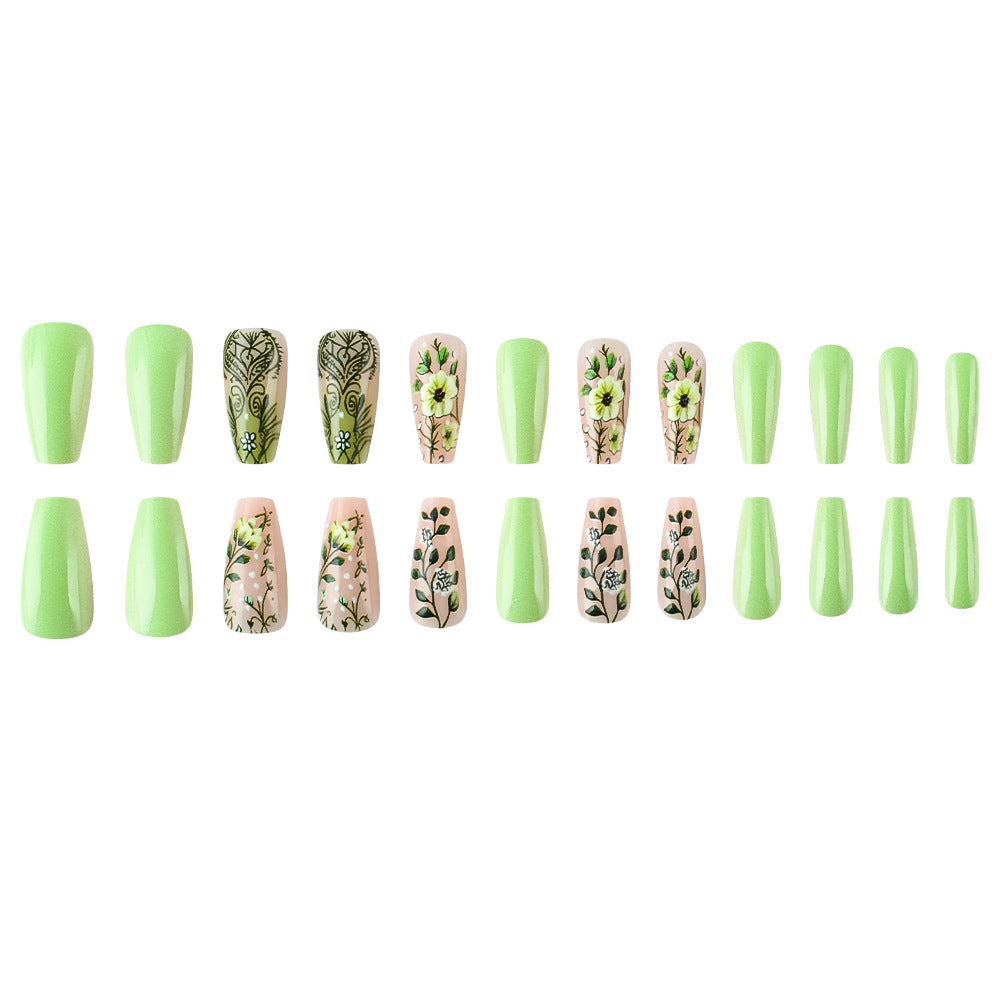Floral Patterned Gel Nail Art Set Bowlift