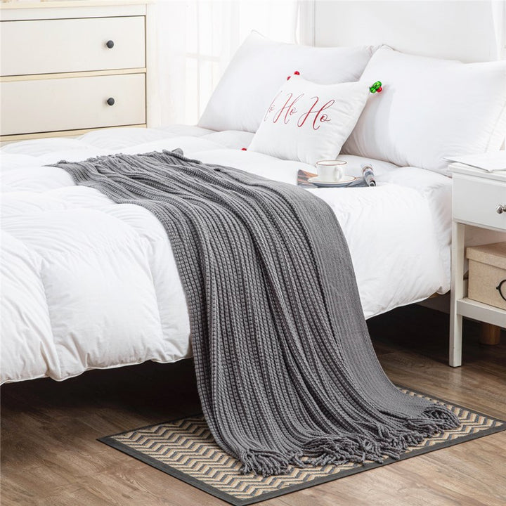 Home Decor Cozy Knitted Throw Blanket