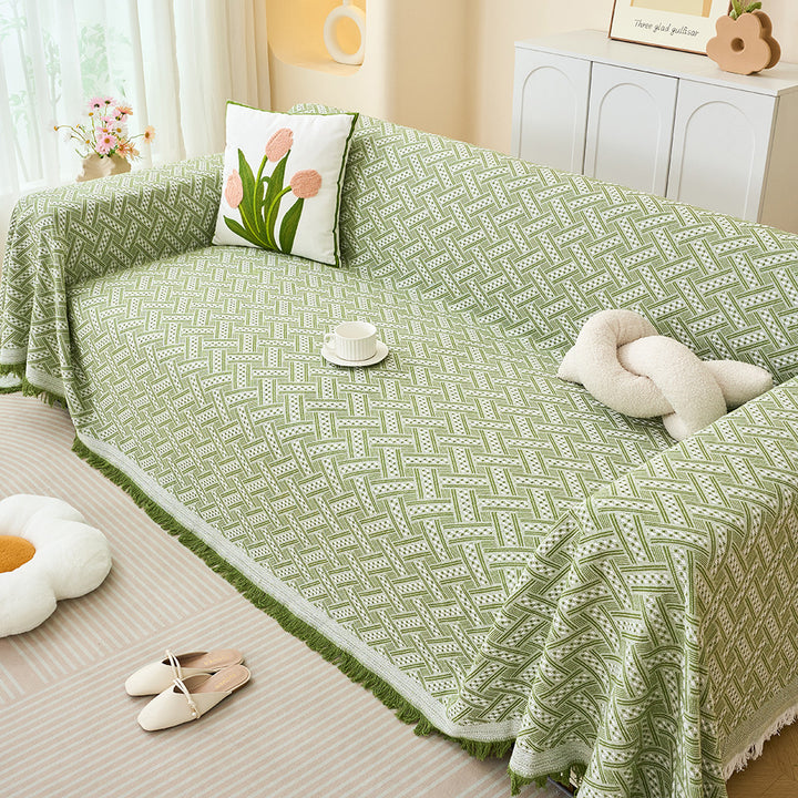 Textured Woven Sofa Throw Blanket