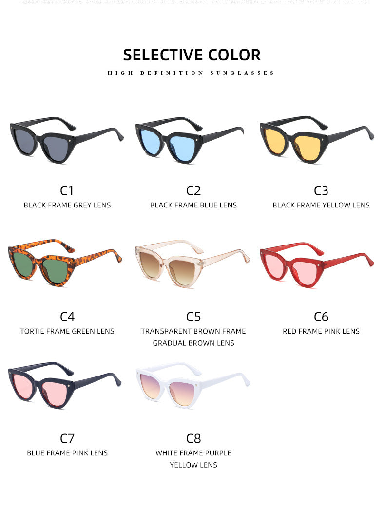 Women's Cat-Eye Sunglasses with Distinctive Animal Print Pattern Bowlift