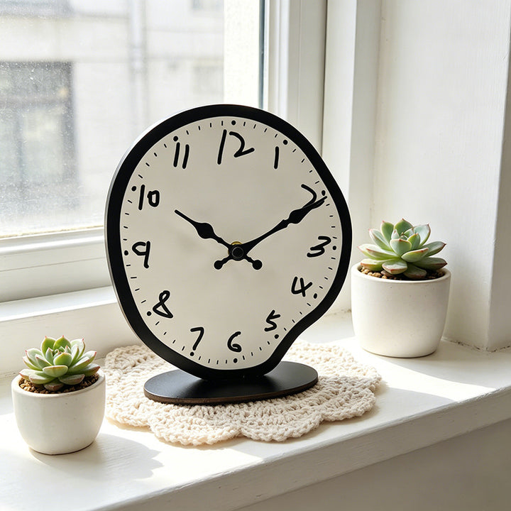 Quirky Surrealist Tabletop Decorative Alarm Clock Bowlift