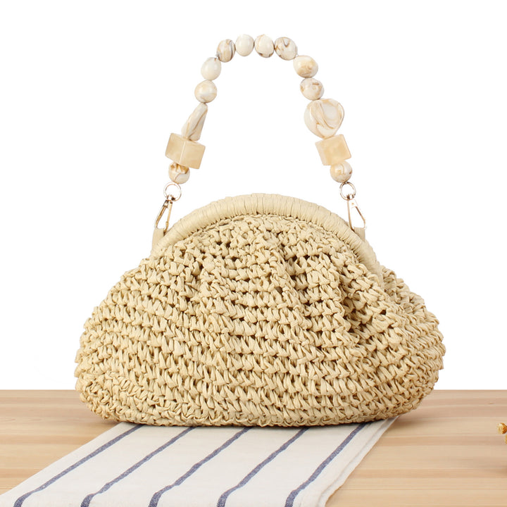 Handbag with innovative bead handle Bowlift
