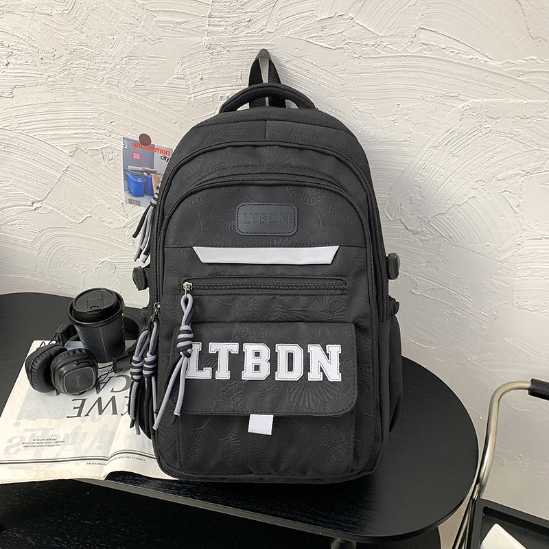Modern Textured Casual Backpack Bowlift