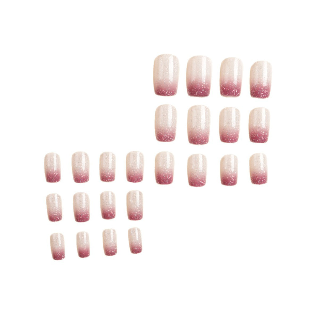 Ombre Glitter Acrylic Nail Extensions Bowlift