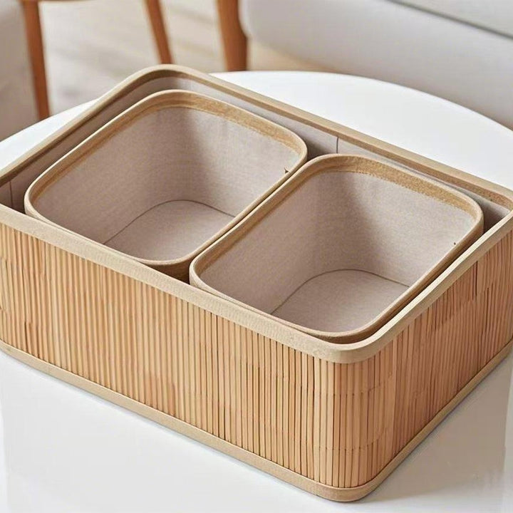 Elegant Storage Baskets Made of Natural Bamboo Bowlift