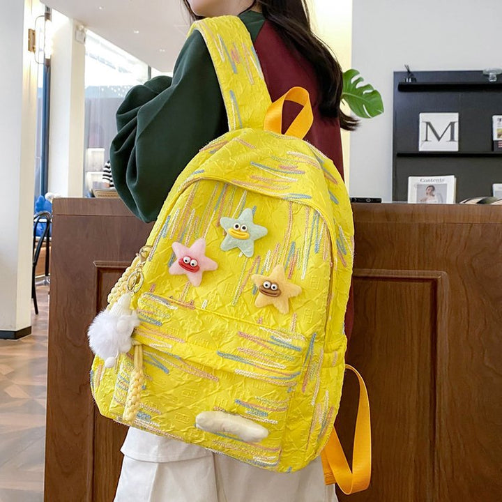 Backpack Made of High-Quality, Colorful Material with Playful Applications Bowlift