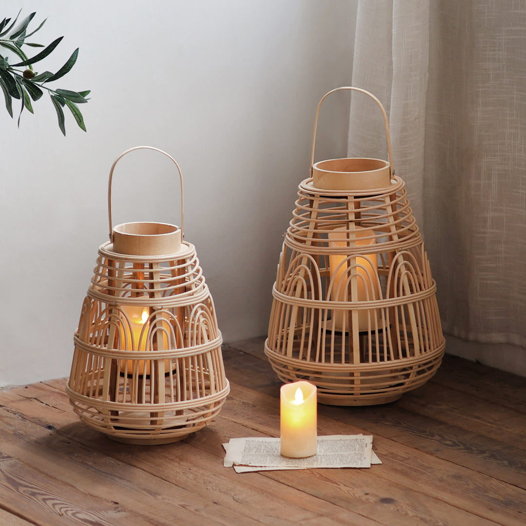Handcrafted Rattan Lantern Bowlift