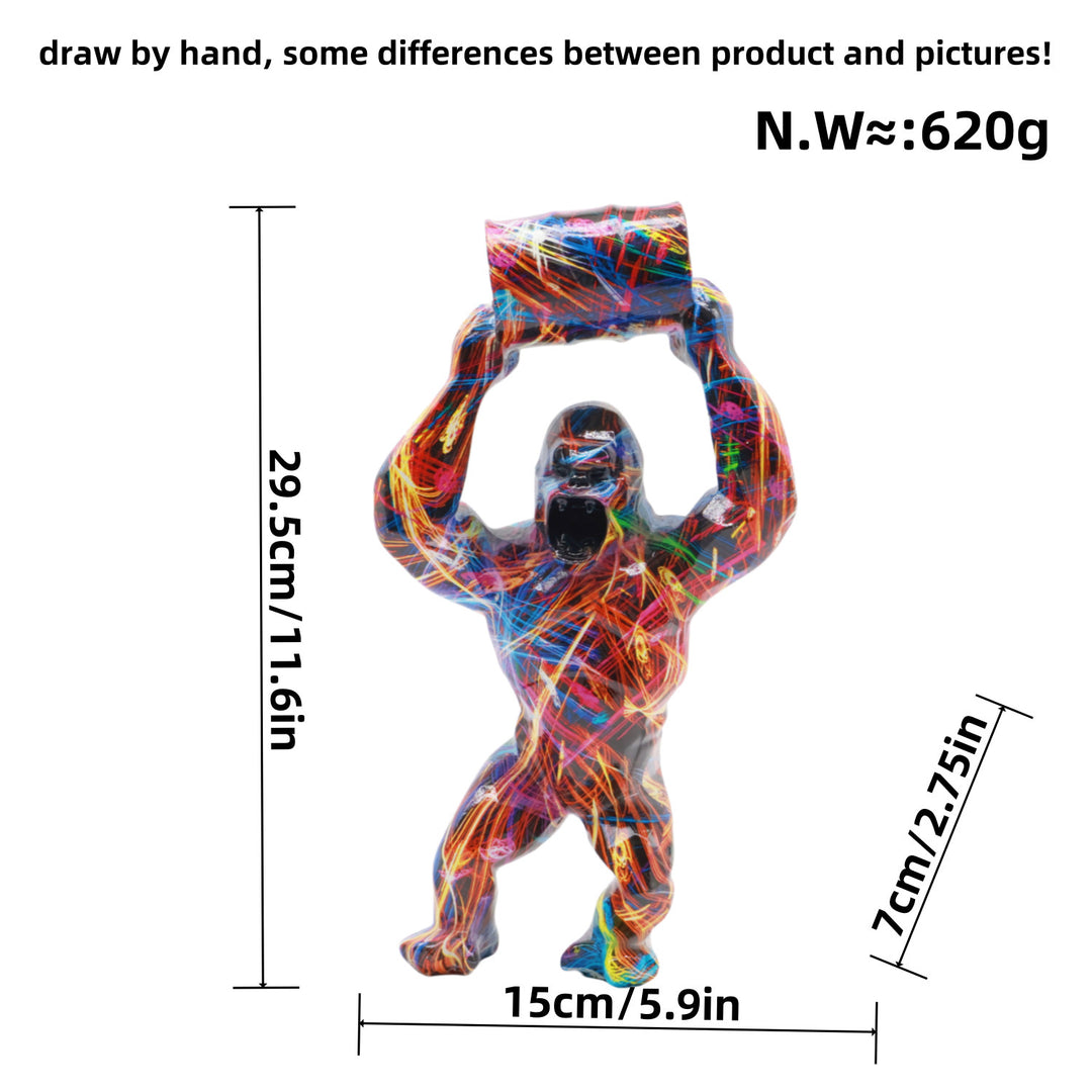 Artful Gorilla Sculpture Bowlift
