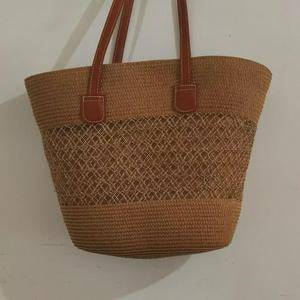 Trendy Woven Beach Bag Bowlift