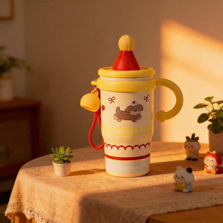 Ladies colorful and creative drinking cups with lid Bowlift