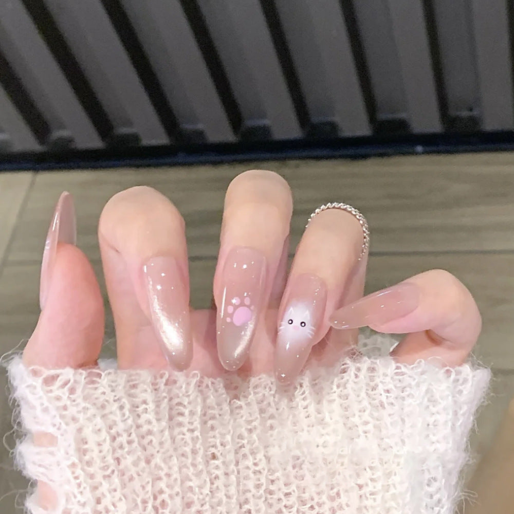 Decorative Press-On Nail Set with Whimsical Bow Designs Bowlift
