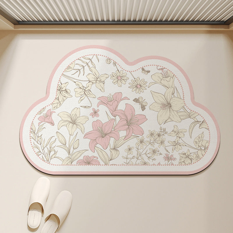 Floral Shaped Decorative Area Mat