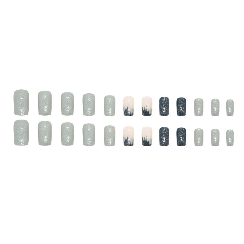 Gradient Glitter Gel Nail Tips Set Bowlift