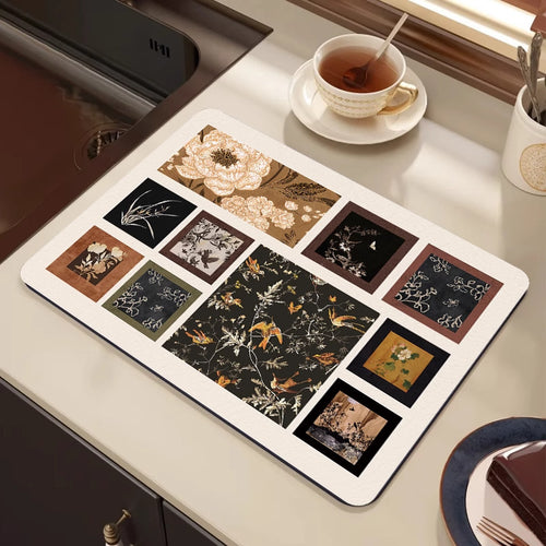Artistic Botanical Kitchen Mat