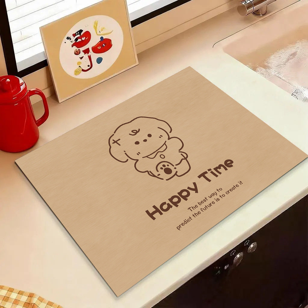 Cute Cartoon Dog Kitchen Mat Bowlift