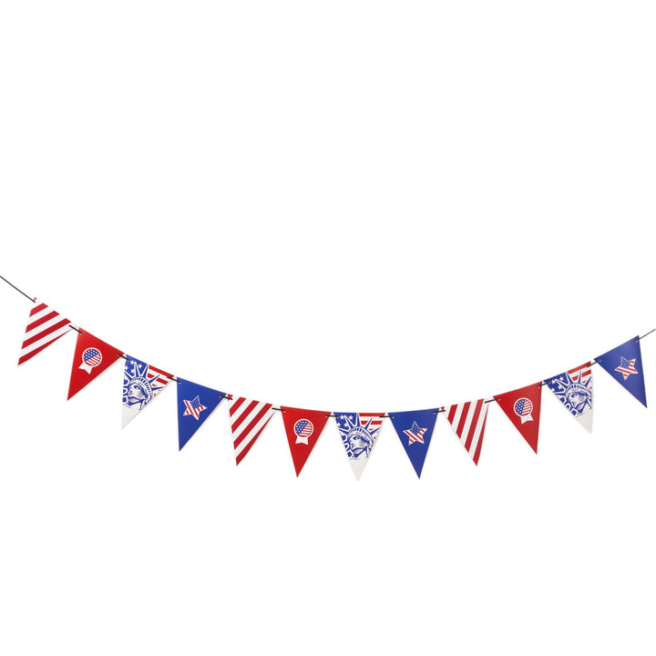 Unisex nan multiple cupcake topper set with patriotic USA motifs made of double-sided printed cardboard and wooden skewers Bowlift