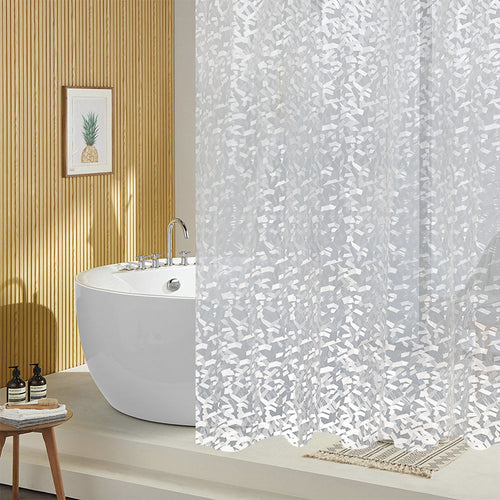 Elegant Textured Shower Curtain Bowlift