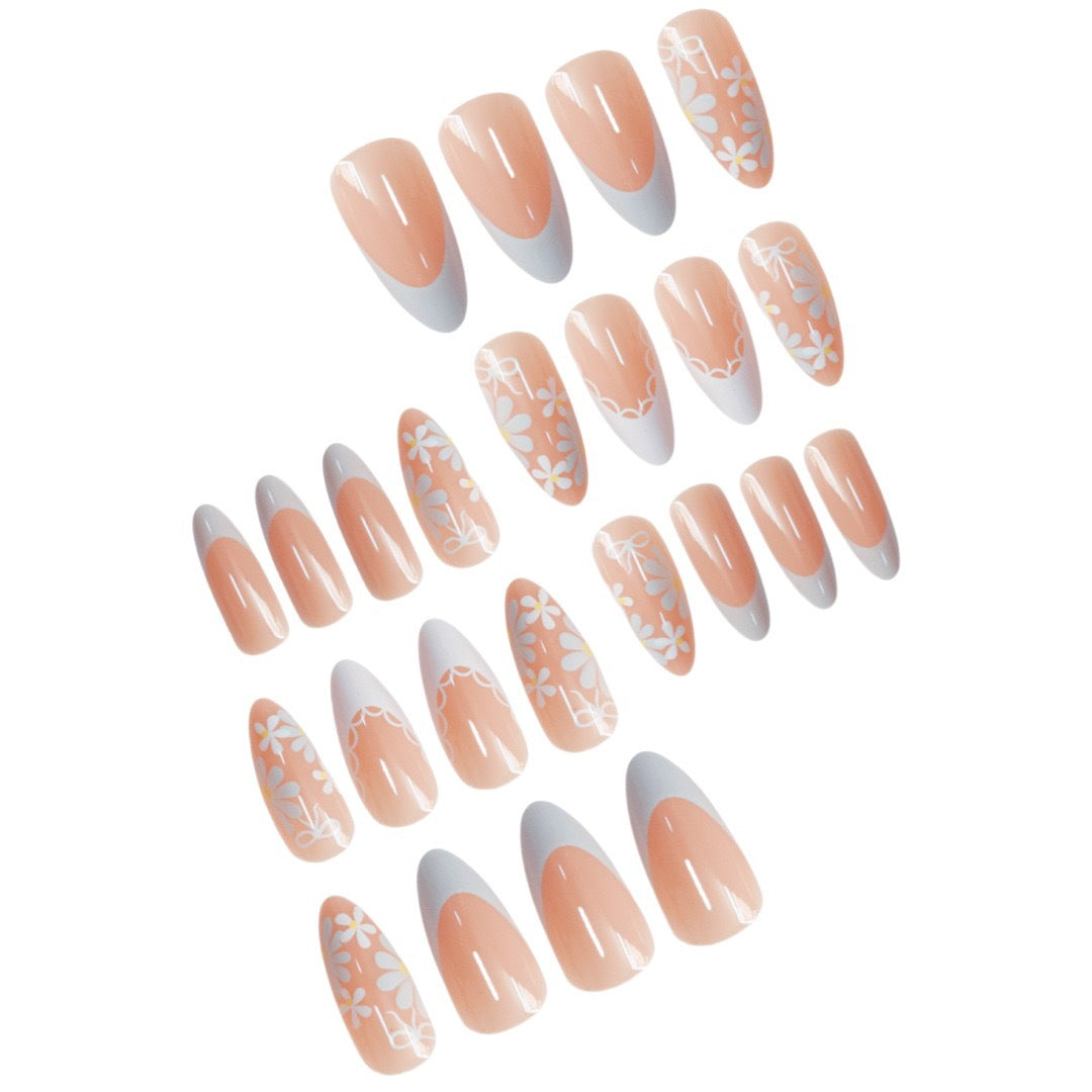 Elegant Floral Nail Art Enhancements Bowlift