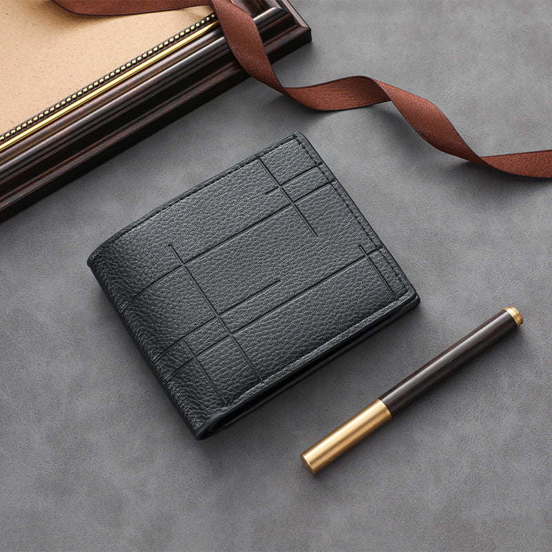 Textured Leather Wallet Bowlift