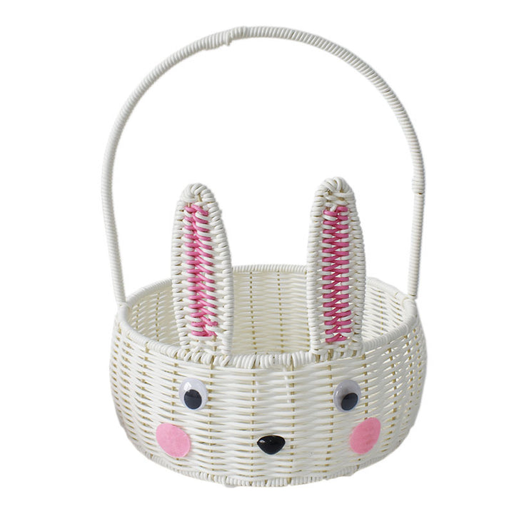 Decorative Bunny-Themed Storage Basket Bowlift