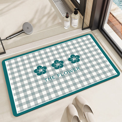 Stylish Floral Patterned Comfort Bath Mat Bowlift
