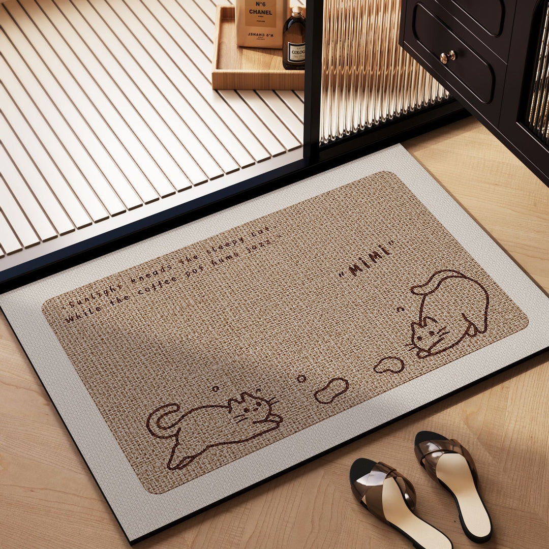 Cat-Themed Comfort Doormat