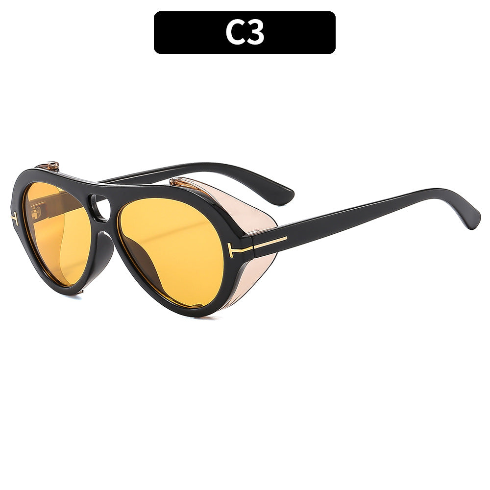 Classic Style Stylish Retro-Inspired Shield Sunglasses