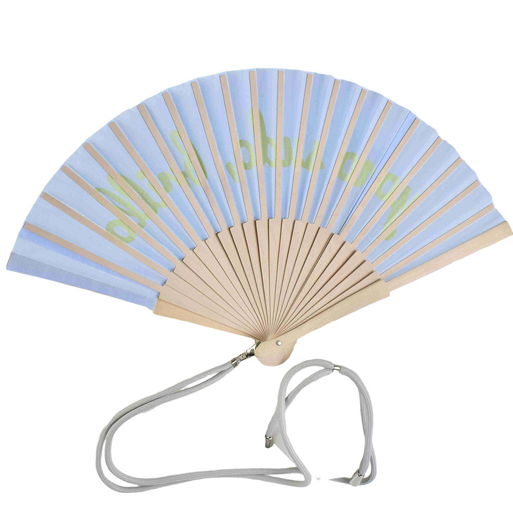Ladies Designer Hand Fan with Personal Inscription Bowlift