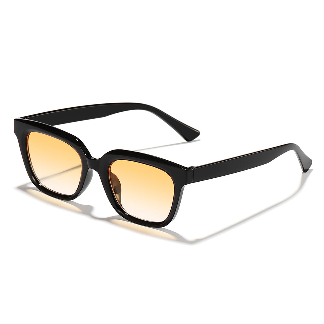 Women's Modern Square Sunglasses with Stylish Transparent Frame Bowlift