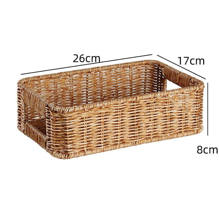 Handcrafted Rectangular Wicker Storage Bin Bowlift