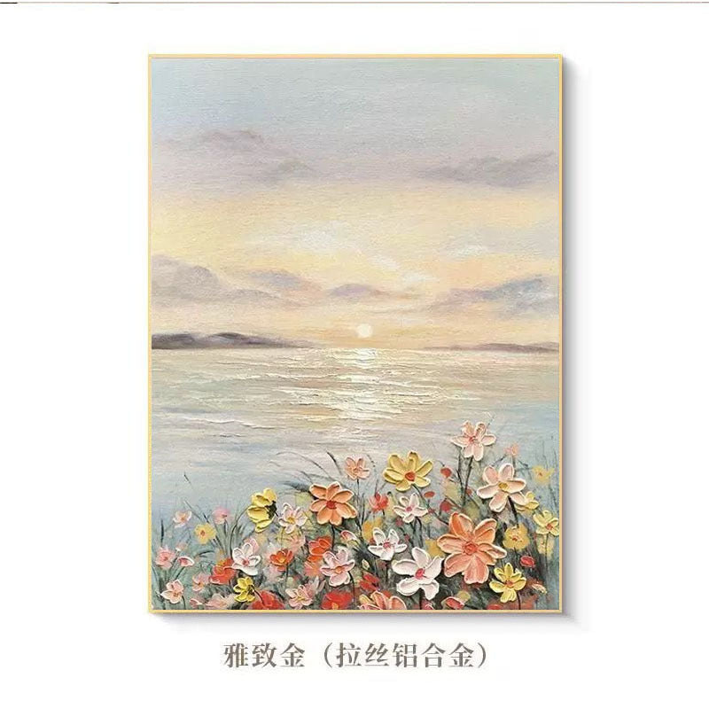 Scenic Floral Landscape Canvas Art