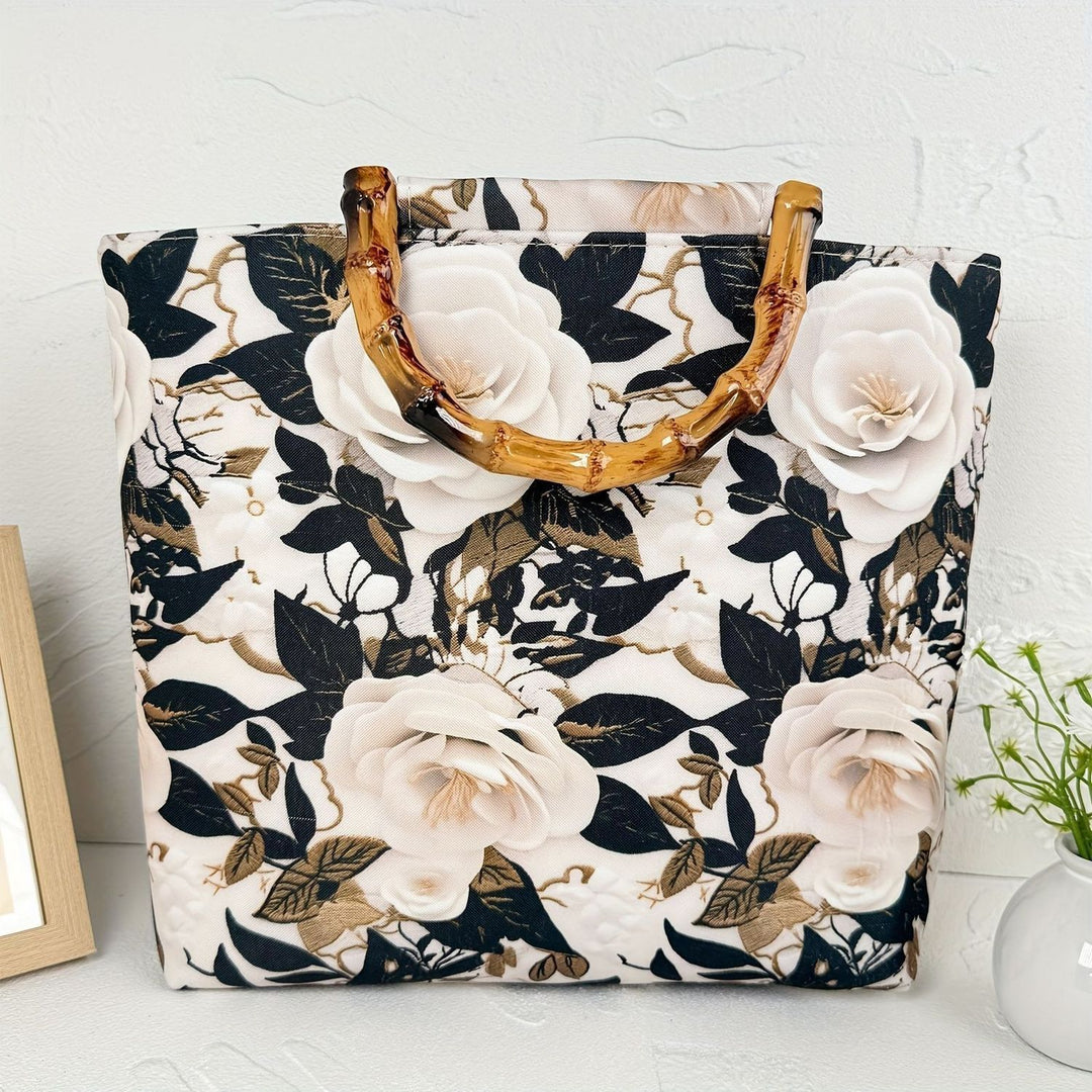 Beach bag with bamboo handles Bowlift