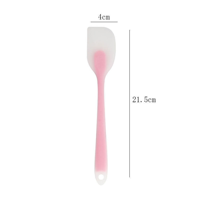 Heat-Resistant Long-Handle Silicone Spatula Scraper with Flexible Rounded Head Bowlift