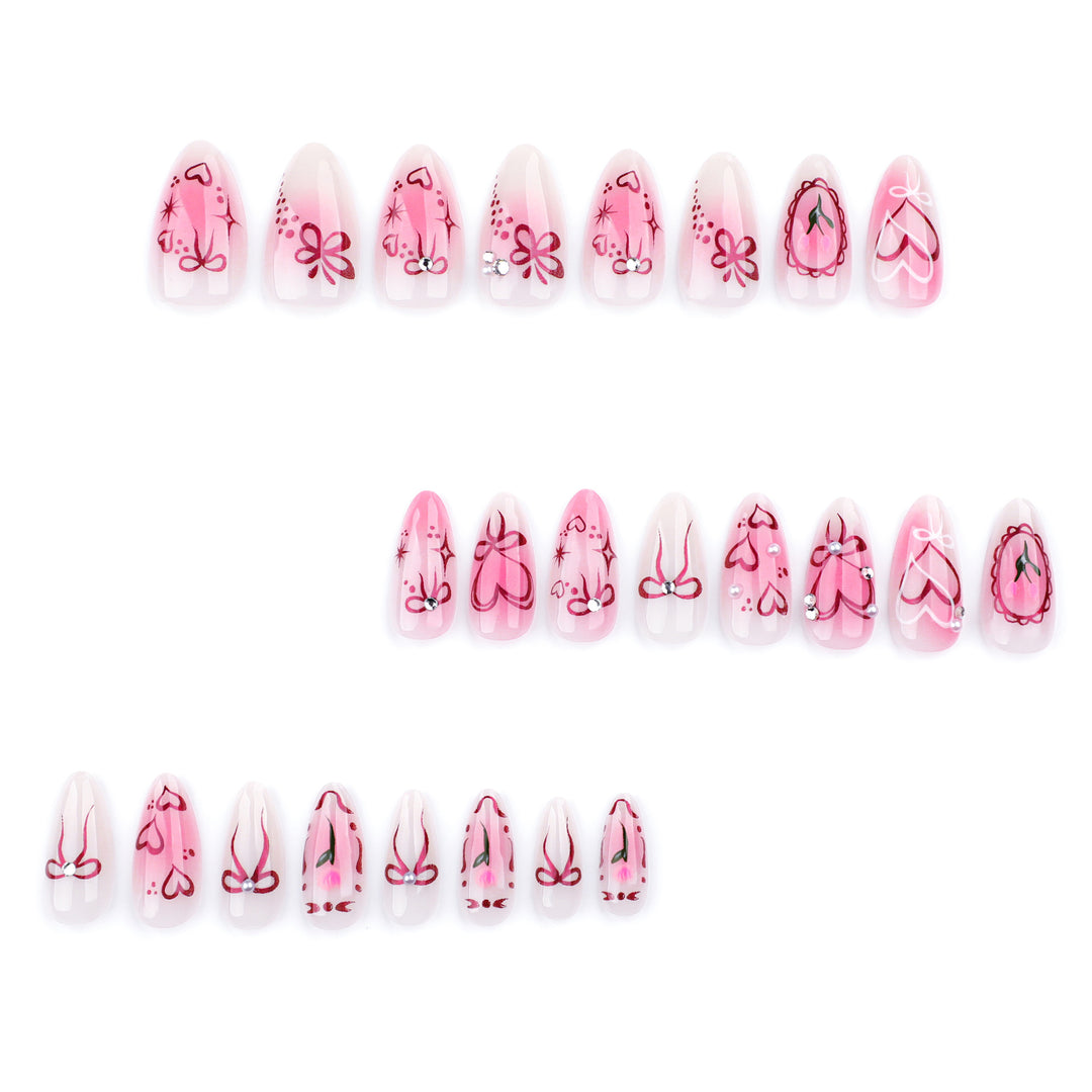 Artful Nail Art with Romantic Heart Design Bowlift