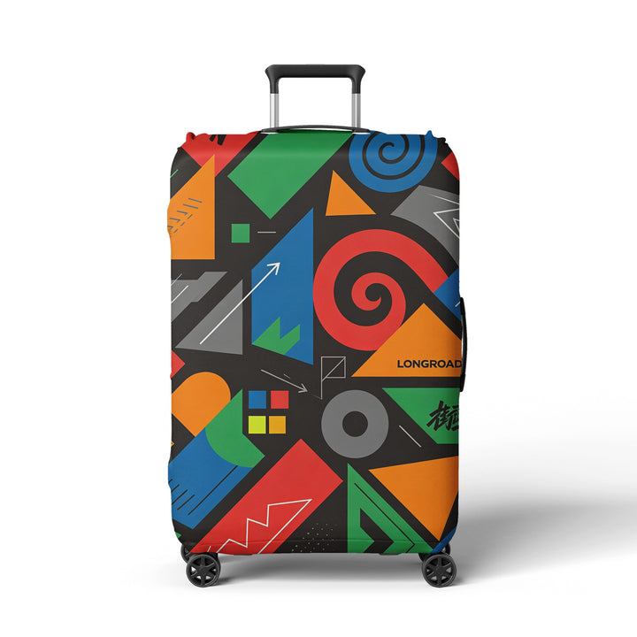 Women's suitcase cover with modern graphic design Bowlift