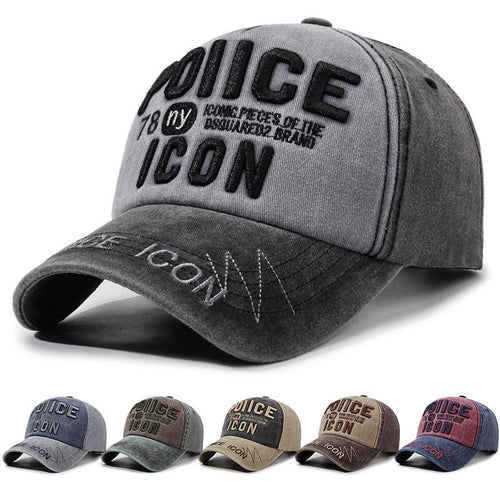 Men's Vintage-Inspired Embroidered Baseball Cap Bowlift