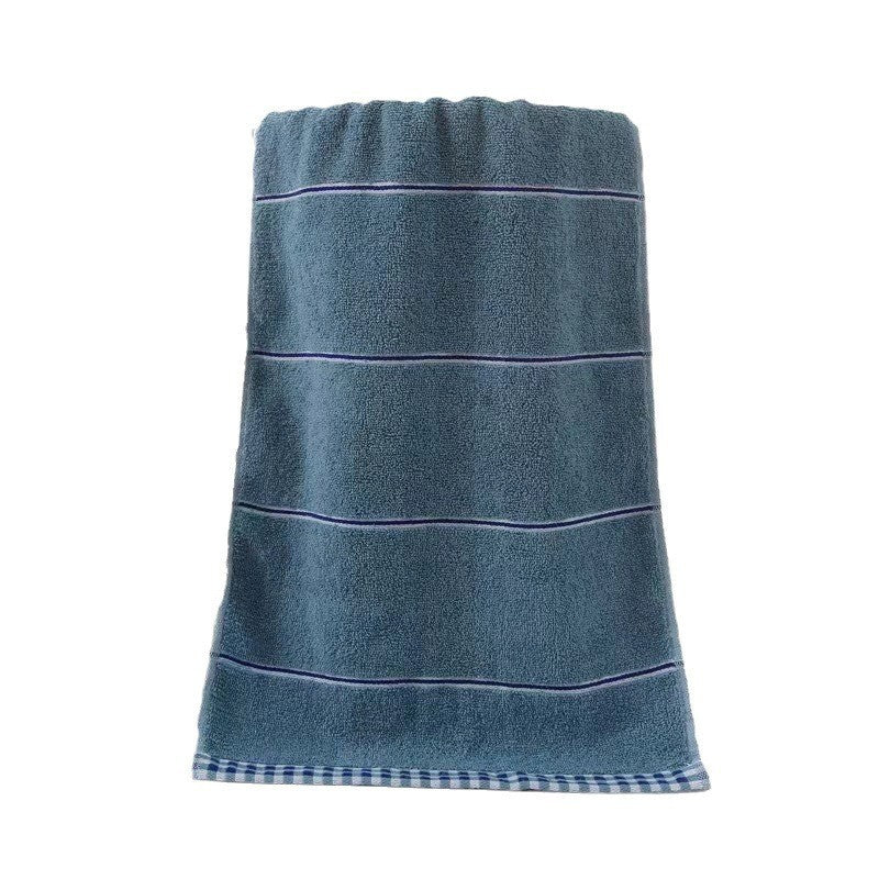 Terry Bath Towel with High-Quality Check Border Bowlift
