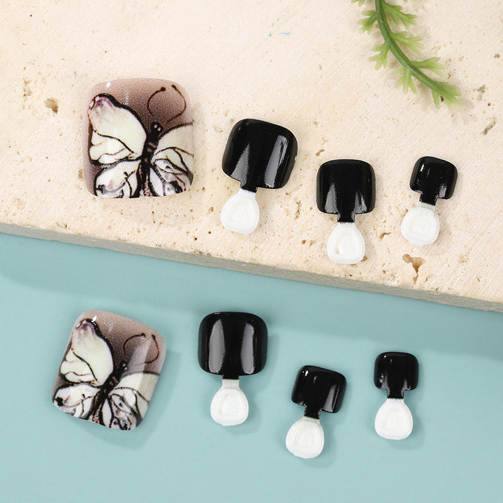 Artificial nails with butterfly design Bowlift