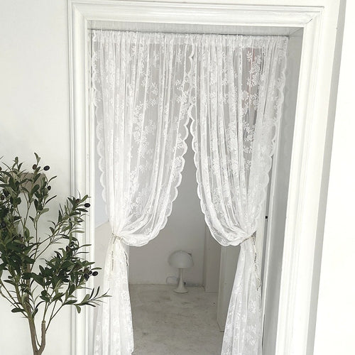 Elegant Lace Window Drapery